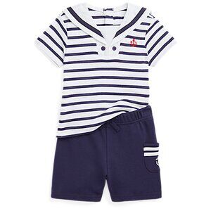 Ralph Lauren Sailor Tee & Short Set – Size 18M, Nautical Anchor